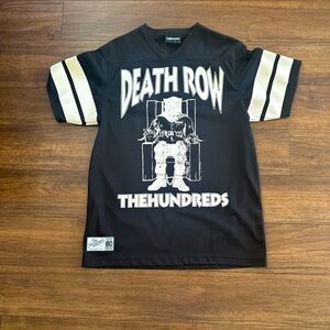 Black & White The Hundreds Death Row Football Jersey.